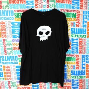 Zero Skateboards Skull Logo T Shirt Size XL Black White Toy Story Sid